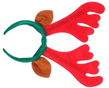 IWOWHERO 5 Piezas Suministros Para La Fiesta Diadema Astas Ciervo Lazos Para El Cabello Castaño Artículos Fiesta Para Niños Diadema Astas Marrones Chica Niña Cuernos Alce