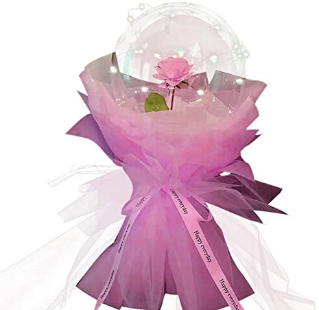 Bouquet De Fleurs, Bouquet De Roses Lumineux, Kit De Ballons De Bouquet De Roses à Led, Centres De Table Illuminés, Bouquets De Ballons Transparents, Centres De Table, Fêtes D'anniversaire