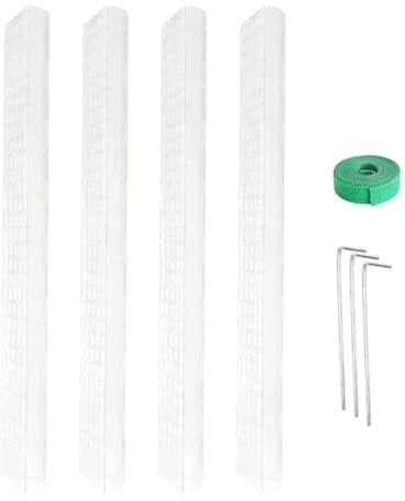 Fowecry 4Piece 24Inch Plastic Moss Pole 24Inch Moss Pole Stackable Plant Support for Plants Monstera for Indoor Climbing Plants Work