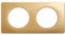 LEGRAND - Plaque Céliane - Plaque de Finition pour Prises et Interrupteurs Céliane - 2 postes - Laiton satiné