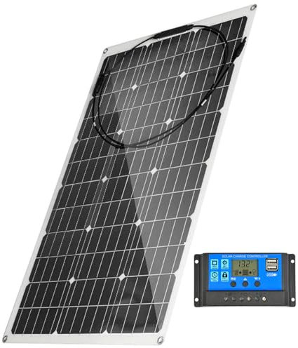 HUIZHITENGDA 200W Solar Panel System 18V Solar Battery with 60A Controller Solar Panel Kit Monocrystalline Silicon Solar Panel for Solar Panel Camping Equipment