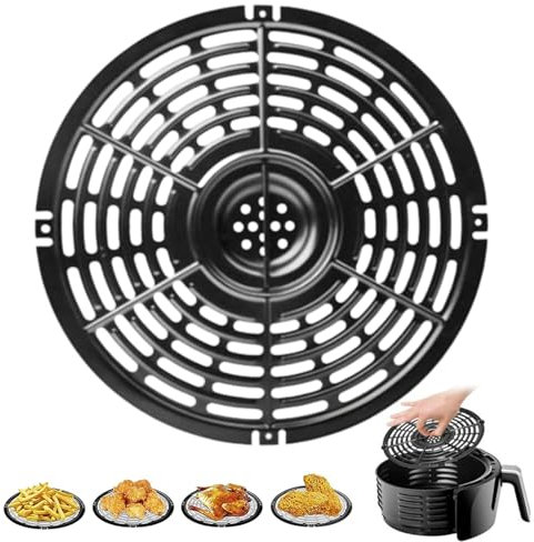 Wedhapy Air Fryer Rack 7.87 Inch Round Air Fryer Grill Pan Non Stick Dishwasher Safe Crisper Plate Replacement for 3.7QT Air Frier AccessoriesAir Fryer Grill Pan, Air Fryer Rack, Air Fryer