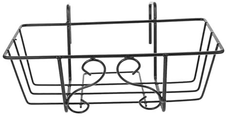 MERRYHAPY 2piezas Soporte Colgante De Plantas para Barandilla Macetero De Hierro para Exterior Estante Decorativo para Jardín y Balcón Diseño Práctico y Resistente para Bonsáis y