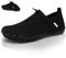 WateLves Barfußschuhe Damen Herren Zehenschuhe Traillaufschuhe Weich Hausschuhe Bequem Barfussschuhe Fitnessschuhe Männer Frauen Trainingsschuhe für Joggen Wandern Minimalistische (Schwarz,42EU)