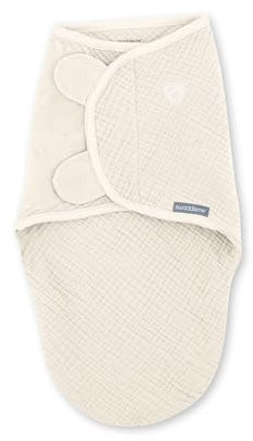 Ingenuity SwaddleMe Original Pucktuch Musselin, Gre 0-3 Monate, 3,1-6,3 kg, 1 Stck, 1.0 TOG - Creme