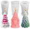 Golgner 3 Stück Silikon Weihnachtsbaum Kerzenform, Silikonform Weihnachten Wichtel, Kerzen Formen Silikon, 3D Weihnachtsbaum Silikonform, für Kerzen Gießen, Aroma Gips DIY Kerzenherstellung