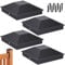 Goovilla 4x4 Post Caps Black(Actual 3.5 x 3.5), 4 Pack Aluminum Metal Fence Post Caps with 8 Screws and Easy Installation, Waterproof Deck Post Caps with Fade-Resistant Coating, Protect Wood Post
