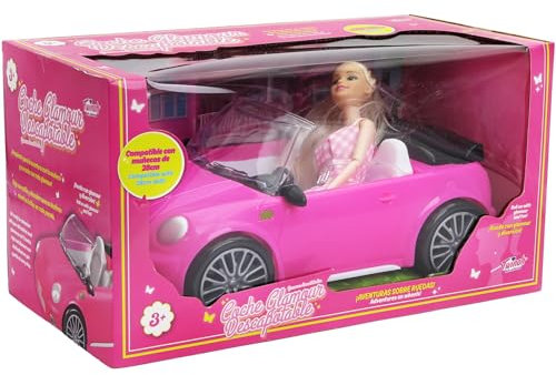 TWINAH Voiture Glamour Décapotable avec poupée