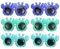 demaxiyad Lustige Brille | Lustige Sonnenbrillen-Party-Packung mit 6 Stück,Verrückte Brille mit gebogenen Bügeln und transparentem Glas, leicht, für Männer und Frauen am Meer
