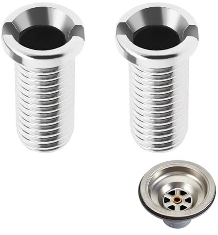 Viti del Cestello del Lavello, Vite Cava Tappo Lavandino Cucina, 2 Pezzi Vite Cava Per Lavello Universale Filtro Lavello, Addensare Acciaio Inox Viti Fissaggio Cestello Lavello, 25mm