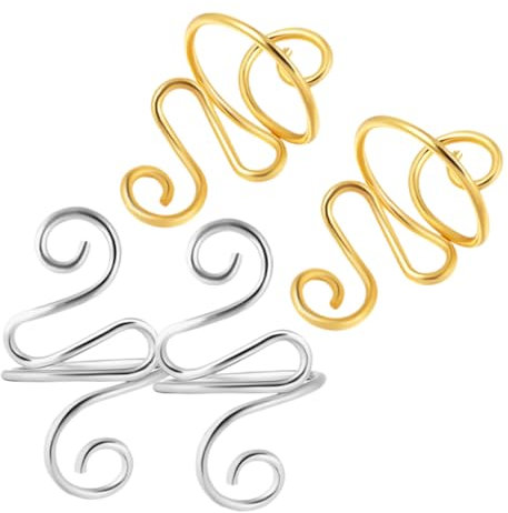 SEWOART Verstellbare Häkelringe Aus Häkelspannung Ringe Finger Garnführungsringe Für Präzises Arbeiten Beim Häkeln Und Stricken 2 + 2