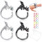 4 Stück Häkelring Für Finger, Metall Fingerhut Nähen, Fingerschutz Sewing Thimble Ring Fingerhut zum Nähen, Fingerhalter Fingerhut Weben Strickregler