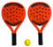 Palas de pádel con pelota, juego de 2 raquetas de plástico de 41 cm con pelota, raquetas de playa con pelota de pádel para playa, tenis, piscina, fiesta, palas de playa, par de palas, piscina, jardín