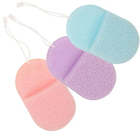 3 spugne per il viso delicate e esfolianti per una pulizia efficace del viso e rimozione del trucco per viaggi e casa