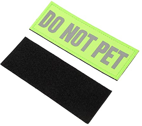 Yardwe 2Stücke Reflektierende Servicehund Patches Hundegeschirr Aufkleber für Nylon Sticker für Assistenzhunde Nicht Streicheln für Kleine Mittelgroße Hunde