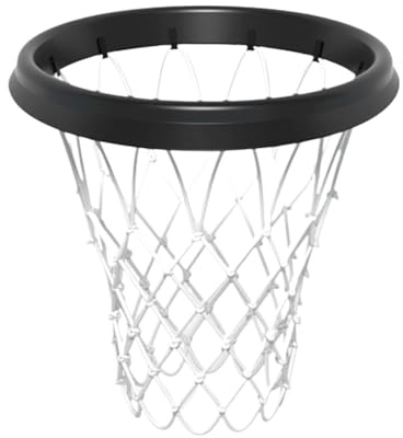 IUVYTA Filet De Basket-Ball Portable Filet de Basket-Ball Portable Professionnel en PU, Installation Rapide et Facile(Black-White Net)