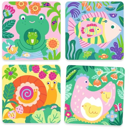 Coloriages Magiques Coucou caché Maman-bébé du Jardin - Djeco