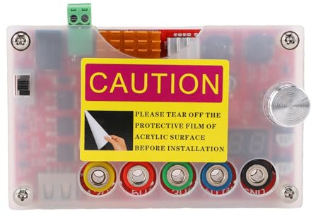 LiebeWH ATX-NetzteilBoard-Modul-Adapter mit LED-Anzeige, Spannungsknopf, Einstellbare Spannung 1,8–10,8 V, 3,3 V, 5, 12, A, Ausgang, Umgekehrter Kurzschlussschutz, Acrylgehäuse-Set