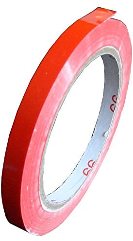 6x PVC Klebeband / 66m x 9mm / leise abrollend / Farbe: rot
