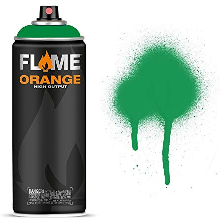 Molotow Flame Orange Spray Paint - Matt Acrylic 400ml Can Juice Green FO-629