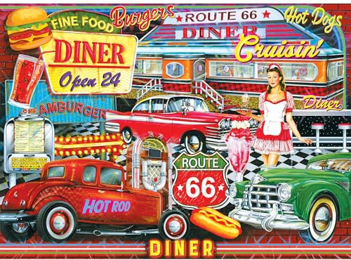 RoseArt - Kodak Premium - 50's Diner - 1000 Teile Puzzle für Erwachsene
