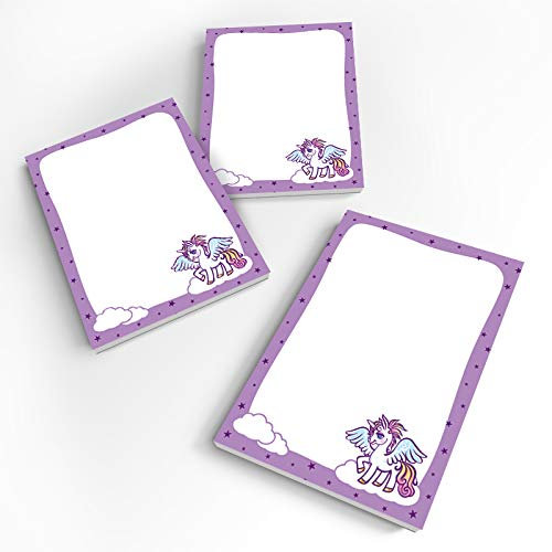 Mitgebsel 12 Mini-Notizblöcke (A7) Einhorn Gastgeschenk Kindergeburtstag Geburtstag Hochzeit Taufe für Kinder Mädchen