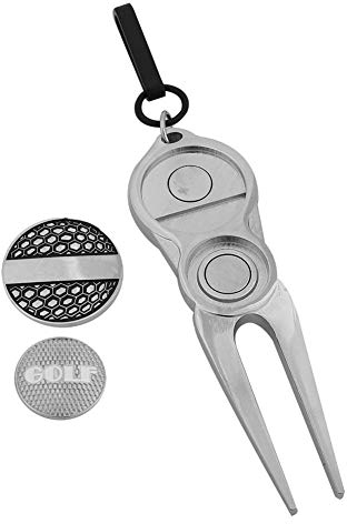 Portable Metal Divot Tool, Golf Ball Marker and Pitch Mark Repair Tool, Convenient and Green for Golfing Enthusiasts