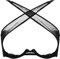 Oyolan Women's Lace Push Up 1/4 Cups Shelf Bra Top Lingerie Crisscross No Padded Underwire Bralette Black S