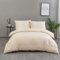 AYSW Baumwolle Bettwäsche mit Reißverschluss 220x240 cm Beige 3er Set 1 Bettbezug mit 2 Kopfkissenbezug 80x80 cm