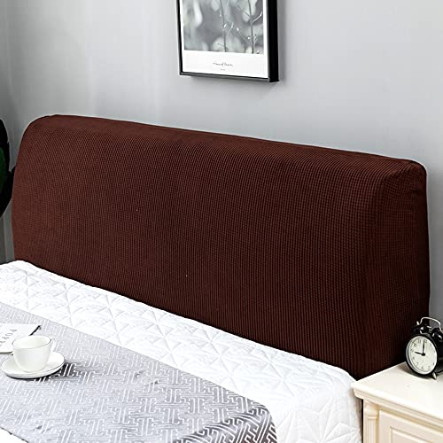 Kopfteilbezug für Bett,Stretch Bett Kopfteil Husse,Dehnbare Saubdichte Schutzhülle Bett Kopfteil Bezug Bettkopfteil Hussen Abdeckung Cover für Gepolsterte Schlafzimmer Kopfteil,170-190cm Braun