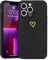 Wirvyuer Kompatibel mit iPhone 13 Pro Handyhülle Mädchen Hülle Gold Liebesherz Weich Silikon Case Süßes Gold Love Slim Stoßfest Schutzhülle für iPhone 13 Pro Schwarz