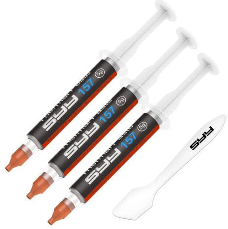SYY Pate Thermique,15g Pate Thermique Processeur, Pate Thermique avec Toolkit Nouvelle Mise à Niveau Facile à appliquer Pate Thermique à Base de Carbone, Pate Thermique pour GPU/CPU/VGA/IC/LED