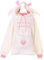 Kawaii-Story TS-358 Weiß Herz Tasche Kapuze Ohren Lammfell Optik Fleece Pullover Pastel Goth