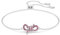 Swarovski Lifelong Bow Armband, Rosanes, Rhodiniertes Armkettchen mit Schleifen-Anhänger und Strahlenden Swarovski Kristallen