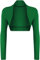 STAR FASHION Womens Long Sleeve Bolero Shrug Ladies Mini Blouse Open Front Cropped Top Lightweight Summer Cardigans Jacket Bottle Green 16-18