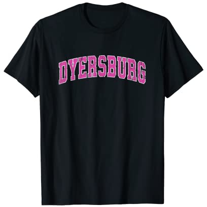 Dyersburg Tennessee TN - Design sportivo vintage, colore: Rosa Maglietta