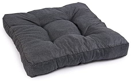 Royal Schneider Sitzkissen Kissen Polster Auflage Rückenkissen Loungekissen Lounge Bodenkissen Anti-Rutsch-Unterseite, Graphit - 5502, 70x70 cm - Sitzkissen