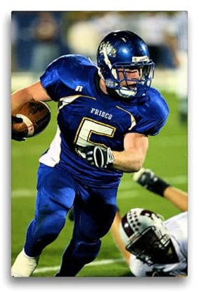 Premium Textil-Leinwand 30 x 45 cm Hochformat Premium Textil-Leinwand 30 cm x 45 cm hoch American Football - Run zur Endzone | Wandbild, HD-Bild auf Keilrahmen, Wanddekoration, Kunstdruck von Renate U