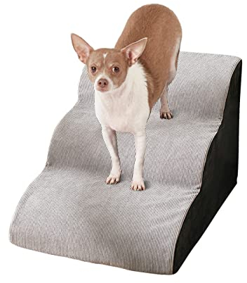 woyufen 3-Stufige Hundetreppe Haustierrampe Hundetreppe mit Hoher Dichte Haustier Treppen Schritt Hund Rampe Schlafsofa Leiter für Hunde Katzen Abnehmbar Waschbar 13.7521.6513.78inch