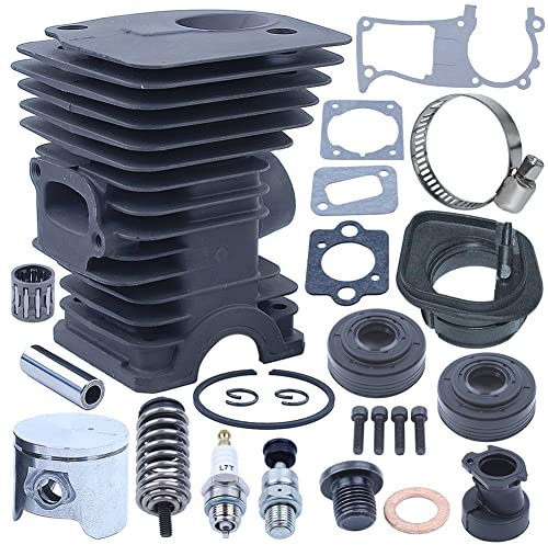 Gubeter Kit de pistón de cilindro de 44 mm, para motosierra para Husqvarna 340, 345, 350, /