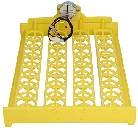 Focket Bandeja Volteadora de Huevos Automática Digital de 4 W, Bandeja de Plástico de 32 Huevos, Incubadora Giratoria de 45 ° para Ganso de Pollo, Rejillas Universales para Huevos, Incuba (220V)