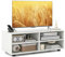 COSTWAY TV Stand Cabinet for TVs up to 40/55, Wooden Media Entertainment Center with Storage Cubes and Adjustable Shelves, TV Unit Console Table for Living Room Bedroom (White, 4 Cubes)
