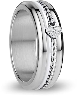 BERING Austauschbar Ringkombination für Damen in Silber mit einzigartigem Twist- & Change System, Loire