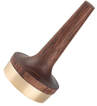 DOITOOL Retro Schmuckregal Ringhalter Aufbewahrungsregal Aus Massivholz Mit Versiegeltem Und Glasiertem Sockel Aus Messing Zum Präsentieren Und Aufbewahren Ihrer Lieblingsringe