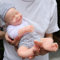 Farious 46CM Realistic Full Silicone Baby Doll,Reborn Baby Dolls, Toy, And Collectible.Bald Drinkable Boy 024-d