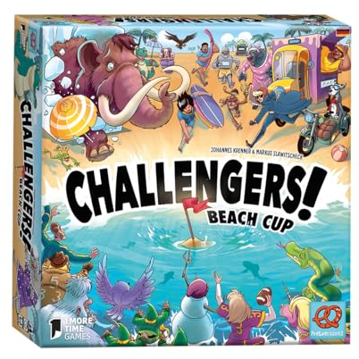 Pretzel Games, Challengers! Beach Cup, Kennerspiel, Kartenspiel, 1-8 Spieler, Ab 8+ Jahren, 45 Minuten, Deutsch