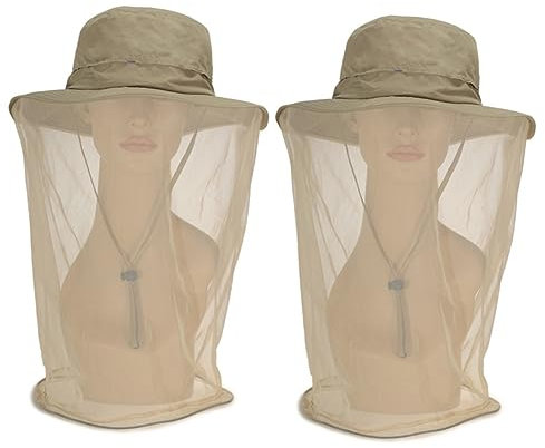 BESPORTBLE 2pièces Chapeau De avec Moustiquaire Intégrée Casquette Polyvalente pour Camping Activités De Plein Air Unique