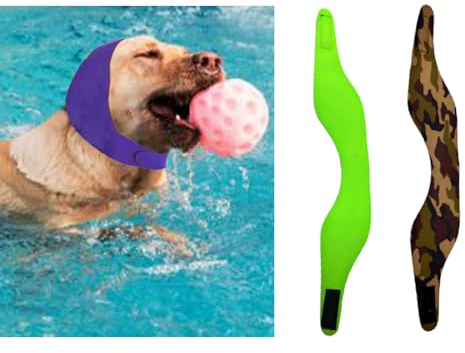 MANON ROSA Hunde-Ohrenschützer zum Baden und Schwimmen, wasserdicht, 2 Stück, verbesserte rutschfeste Hundedusche, Ohrstöpsel und Regenhut für kleine, mittelgroße und große Hunde, Welpen, Katzen (1