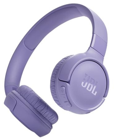 JBL Tune 520BT - Wireless On-Ear Headphones, Up to 57H Battery Life and Speed Charge, Lightweight, Comfortable and Foldable Design, Hands-Free Calls with Voice Aware (Purple)