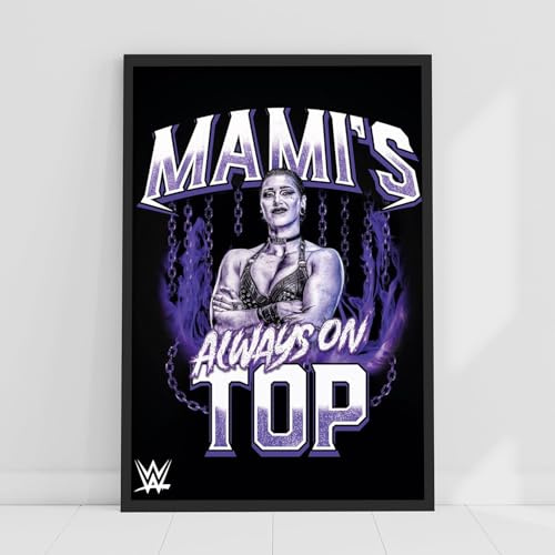 Themed WWE Print – Rhea Ripley Mami's Always on Top Poster Wrestling Wandkunst (29,7 cm x 42 cm – A3)